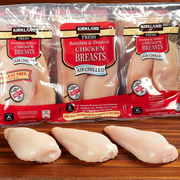 Kirkland Signature Boneless & Skinless Chicken Breasts Air-Chilled ($2.99/lb)