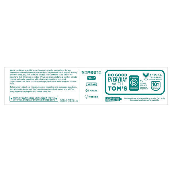Tom's of Maine Antiplaque and Whitening Toothpaste, 4.7 oz, 4-pack