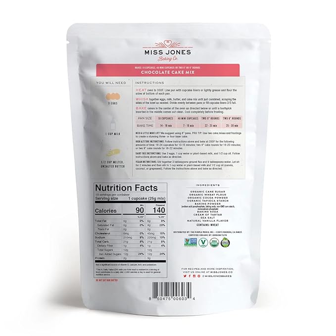Miss Jones Baking Co Organic Chocolate Cake Mix, 15.87 oz