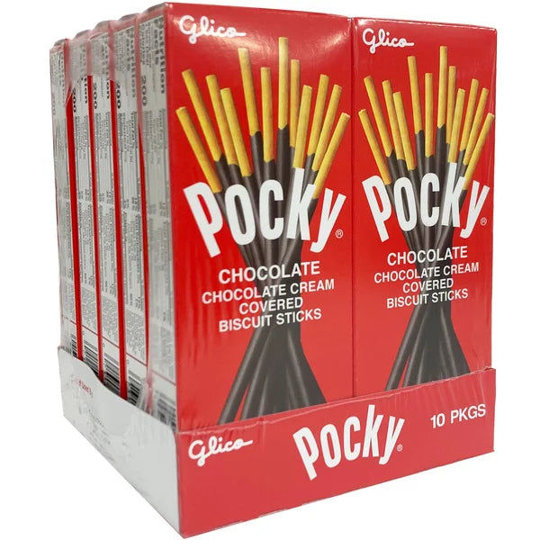 Pocky Cream Covered Biscuit Sticks, Chocolate, 1.41 oz, 10 ct
