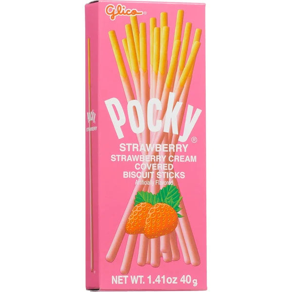 Pocky Cream Covered Biscuit Sticks, Strawberry, 1.41 oz, 10 ct