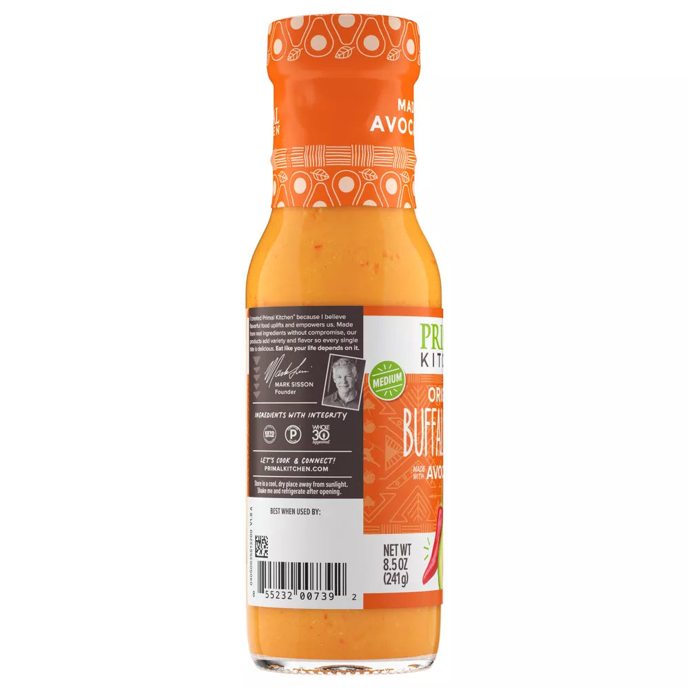 Primal Kitchen Buffalo Sauce Made with Cashew Butter, 8.5 oz