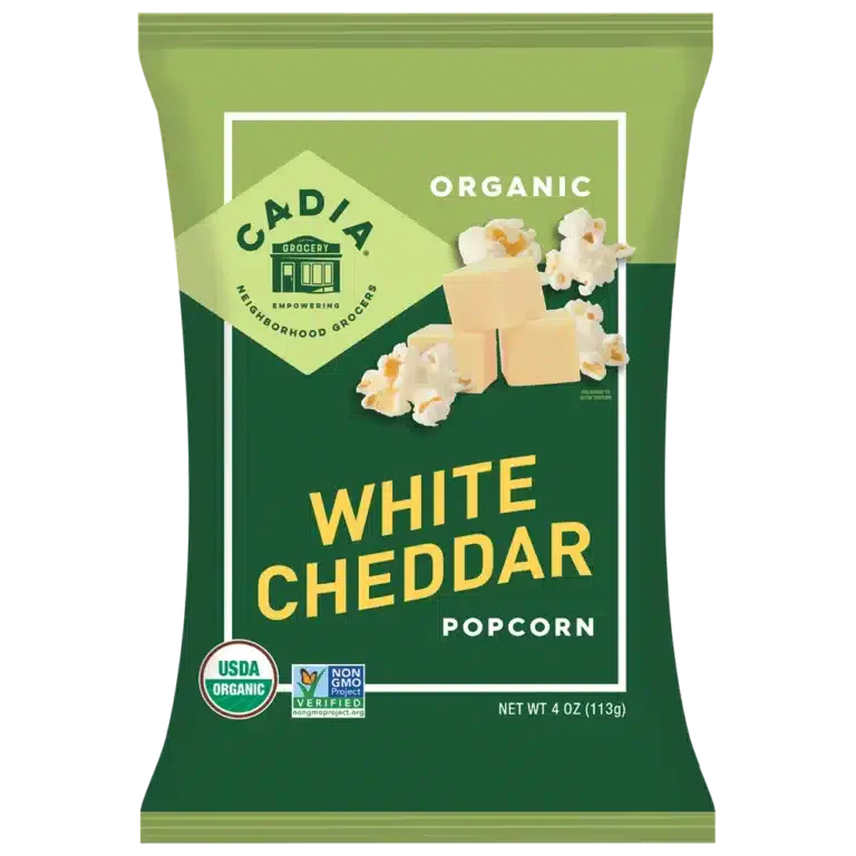 Cadia Organic White Cheddar Popcorn, 4 oz