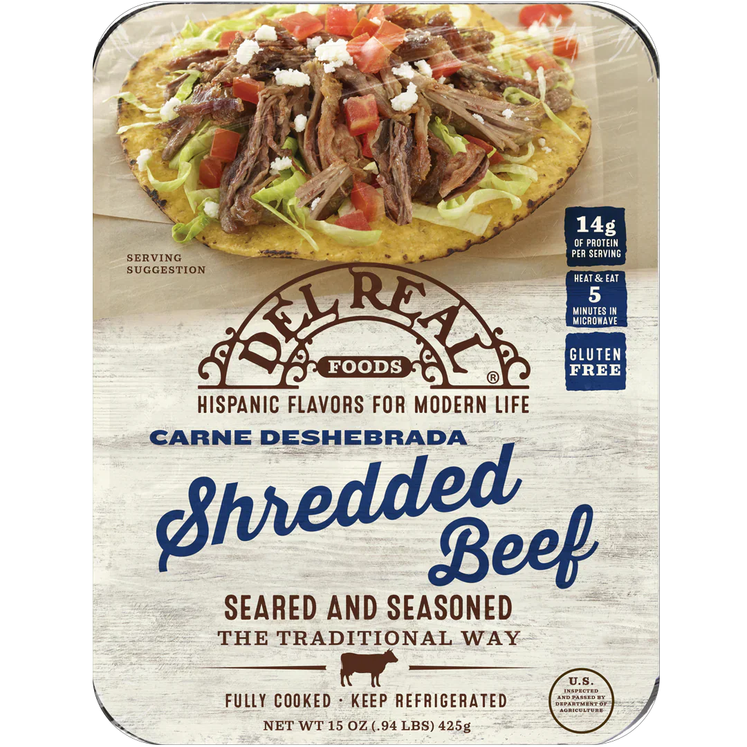 Del Real Foods SHREDDED BEEF 15oz (CARNE DESHEBRADA)