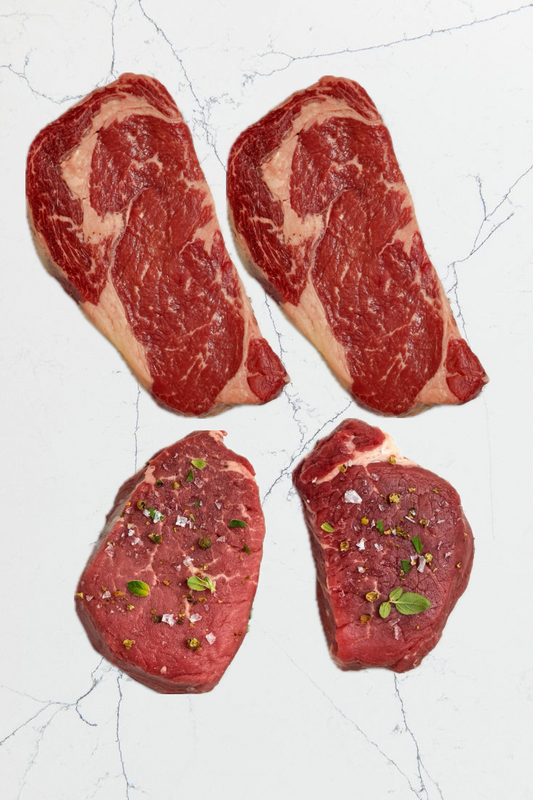 Kuhn Family Meats - Beef Mix Pack, 2 Filet mignon 2 Ribeye | $16.99/lb.