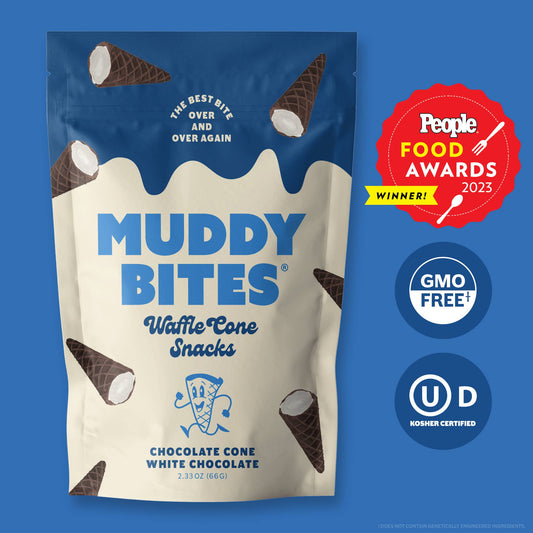 Muddy Bites Cookies 'n Cream Bite-Sized Waffle Cones Snacks