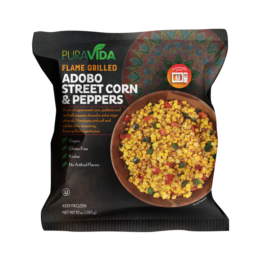 Puravida Foods Flame Grilled Adobo Steet Corn & Peppers 10oz