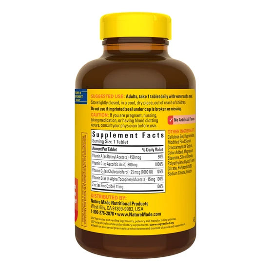 Nature Made Super C with Vitamin D3 and Zinc, 200 Tablets