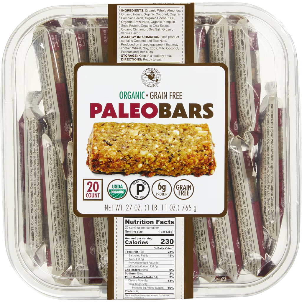 Universal Bakery Organic Paleo Bars, 20 ct