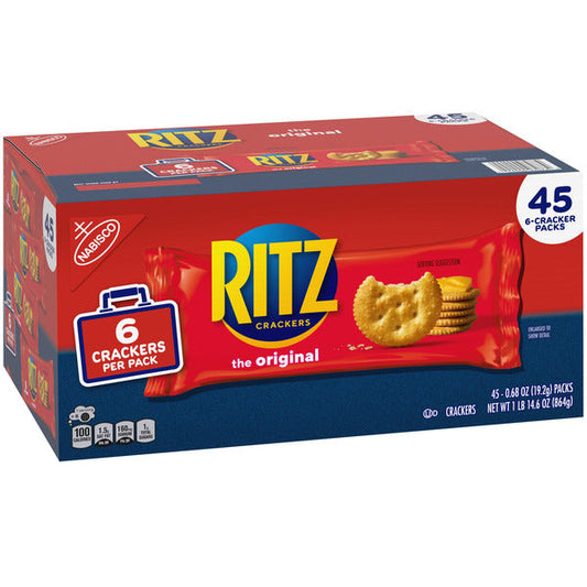 RITZ Crackers, Original, 0.68 oz, 45 ct