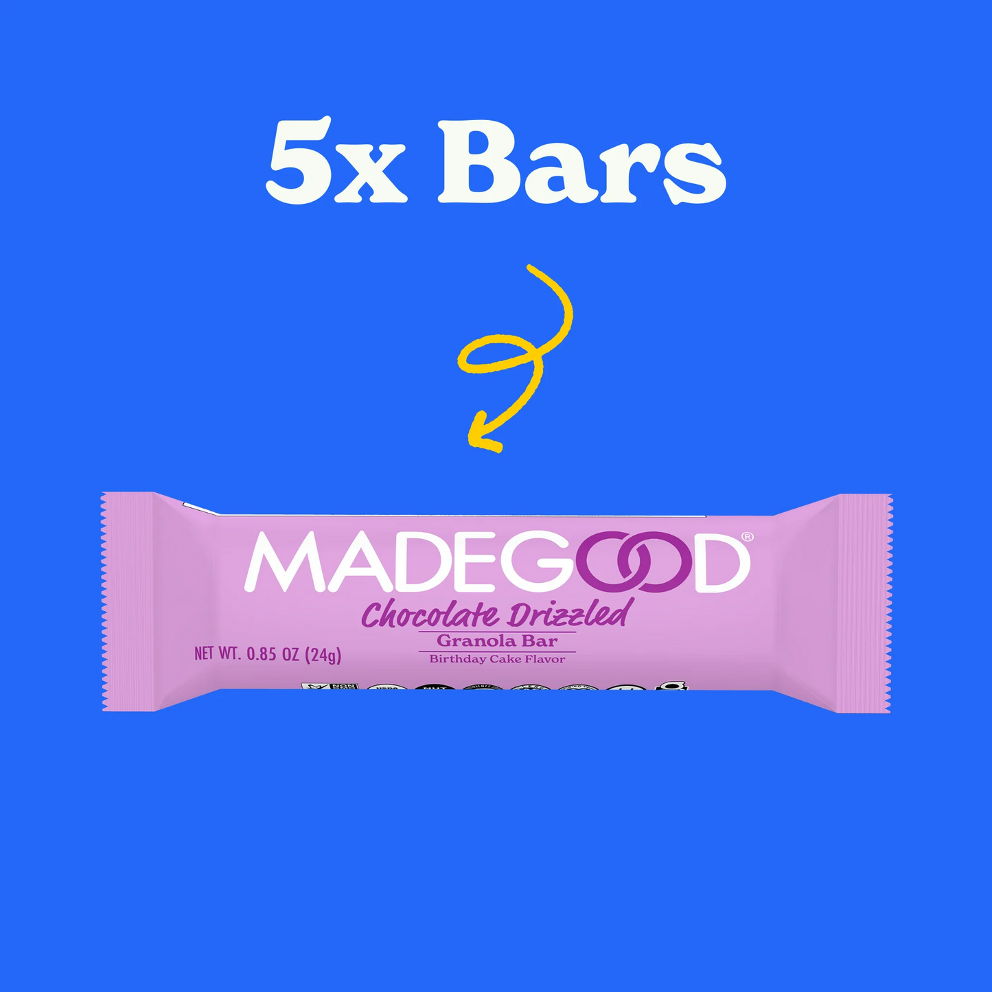 Madegood Bar Chocolate Drizzled Birthday - 4.2OZ