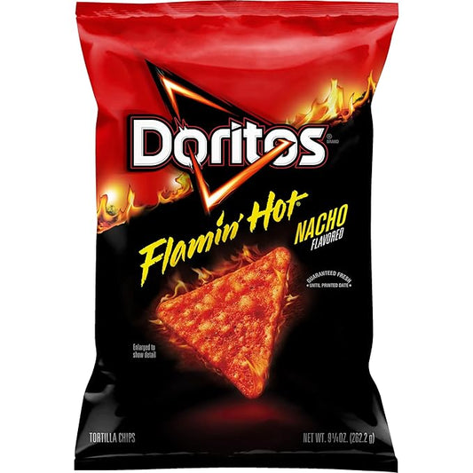 Doritos Tortilla Chips Flamin' Hot Nacho Flavored, 9.25 oz