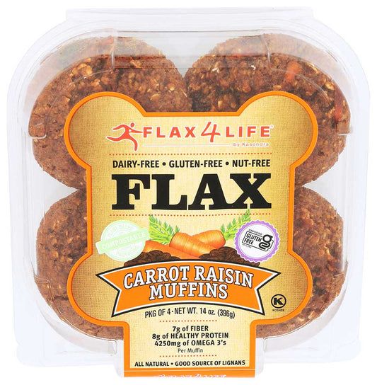 Flax 4 Life Muffins Carot Raisin Muffins, 14 oz