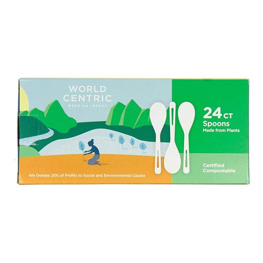 World Centric Corn Starch Spoons, 24 Count