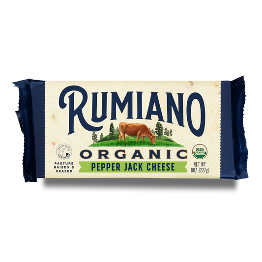 Rumiano Organic Pepper Jack Cheese Bar, 8 oz
