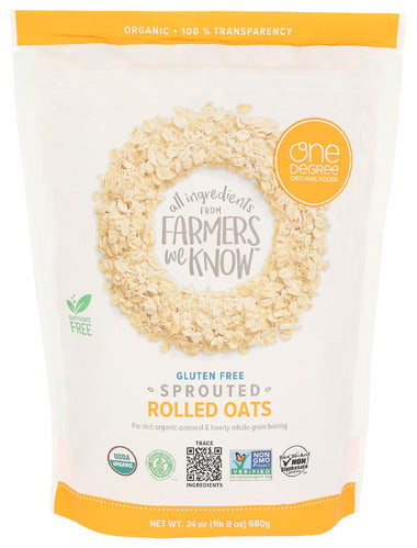One Degree Organic Sprouted Rolled Oats, 24 oz