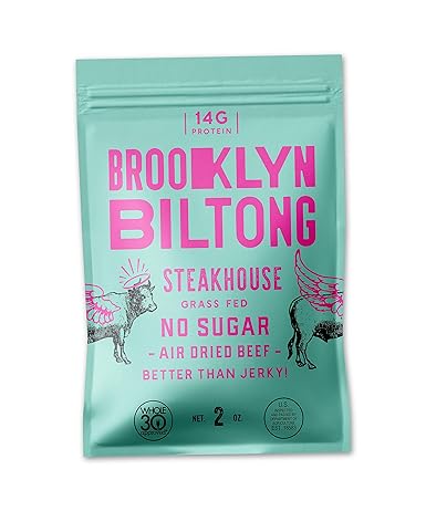 Brooklyn Biltong Steakhouse Grass Fed Tender Jerky, 2 oz