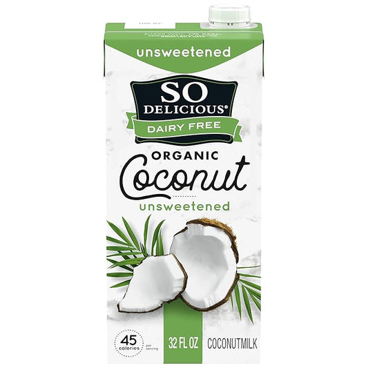 So Delicious Dairy Free Organic Unsweetened Coconut Milk, 32 oz