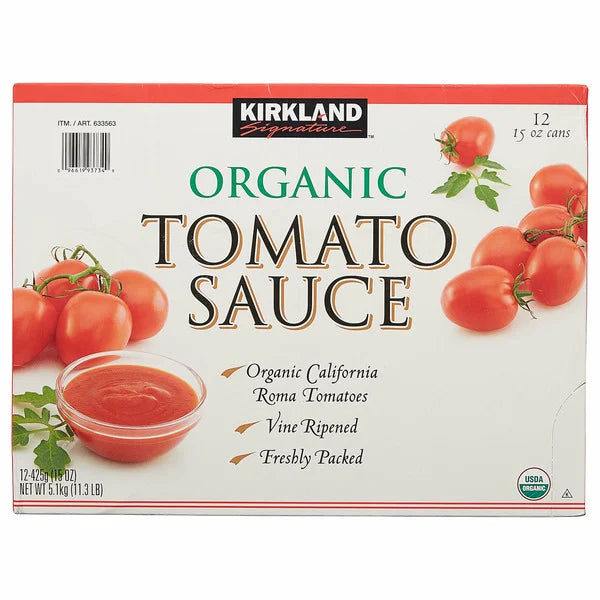 Kirkland Signature Organic Tomato Sauce, 12 Count