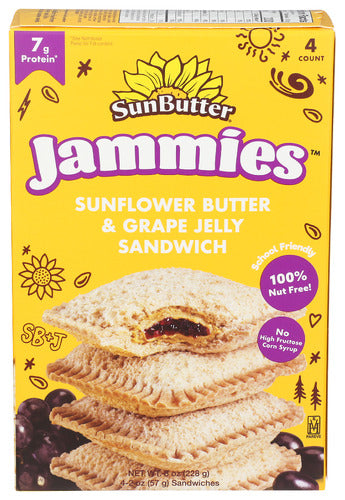 SunButter Natural Grape Jelly Sandwich Jammies, 8 oz