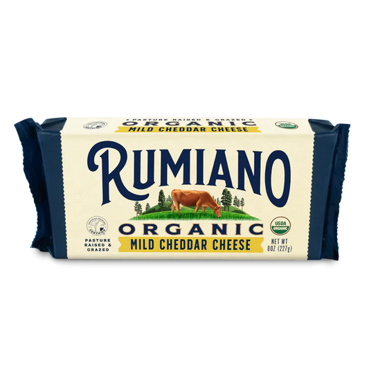 Rumiano Organic Mild Cheddar Cheese Bar, 8 oz