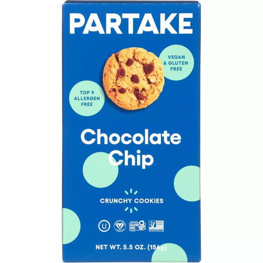 Partake Chocolate Chip Cookies, 5.5 oz