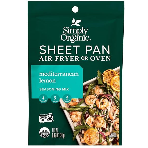 Simply Organic Mediterranean Lime Seasoning Mix, 0.85 oz