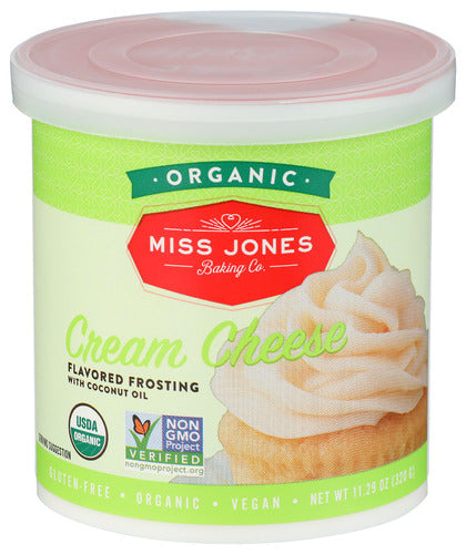 Miss Jones Baking Co Organic Cream Cheese Frosting, 11.29 oz