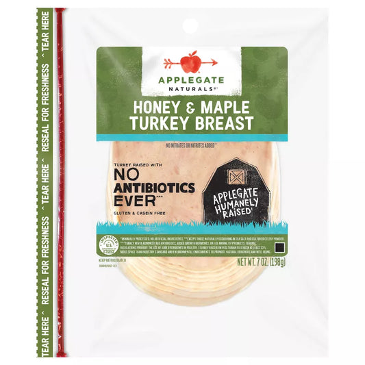 Applegate Sliced Honey & Maple Turkey Breast, 7 oz