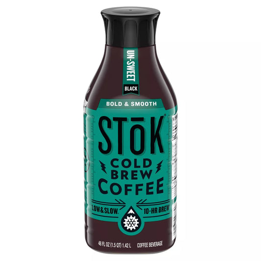SToK Bold & Smooth Un-Sweet Black Cold Brew Coffee, 48 oz