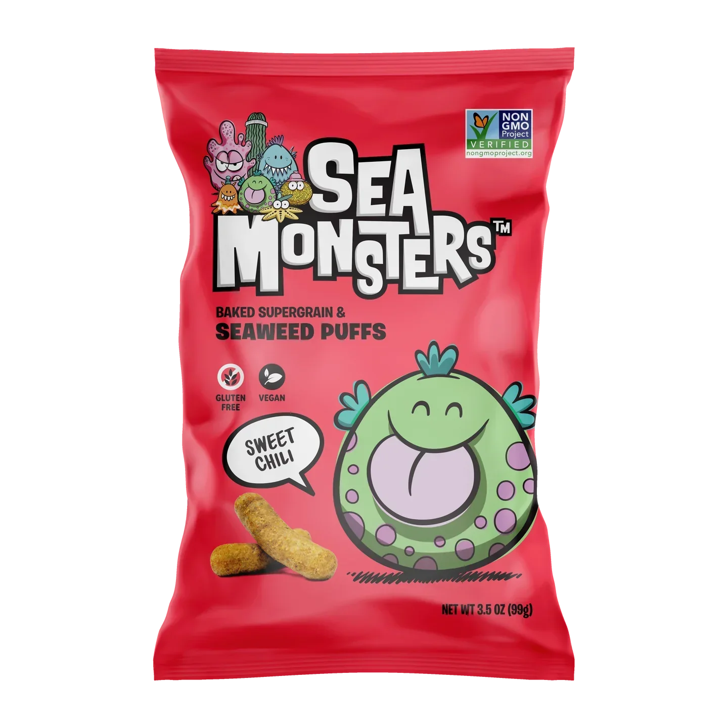 Sea Monsters - Seaweed Puff Sweet Chili - 3.5 oz
