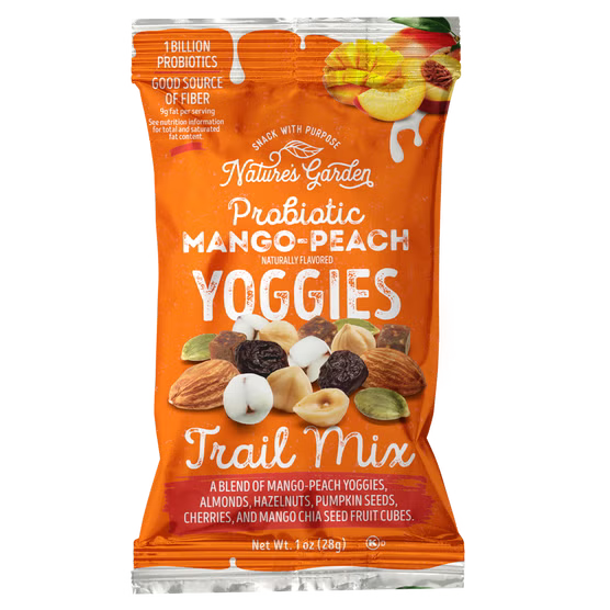 Nature's Garden Probiotic Yoggies Trail Mix, Variety Pack, 1 oz, 24 ct