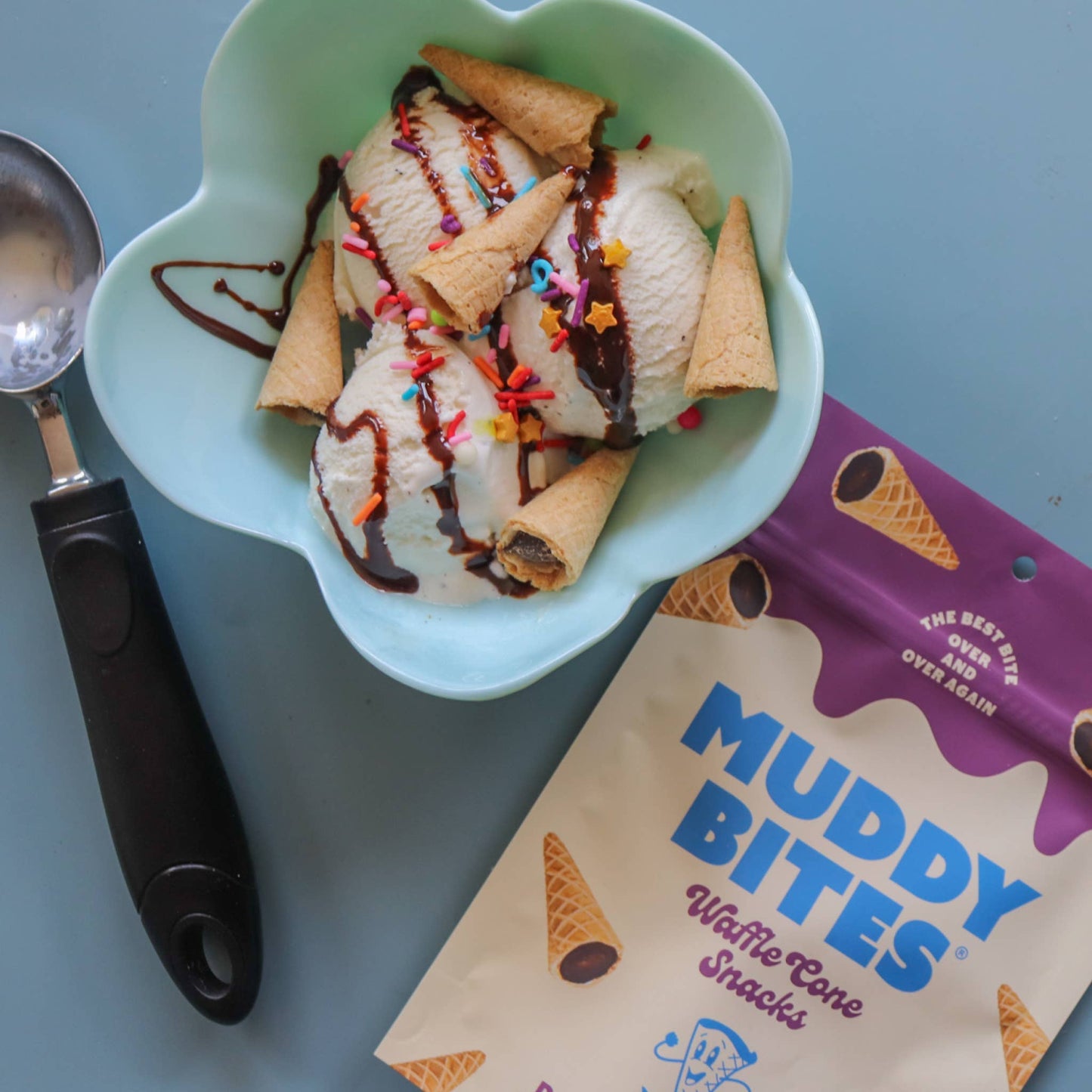 Muddy Bites Dark Chocolate Bite-Sized Waffle Cones Snacks