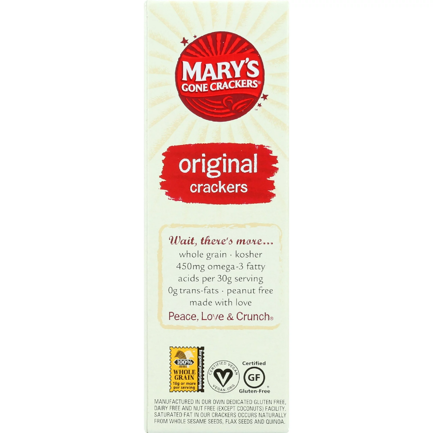 Mary's Gone Crackers Organic Original Cracker, 6.5 Ounce