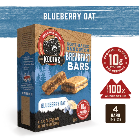 Kodiak Blueberry Oat Soft-Baked Sandwich Breakfast Bars, 7.05 oz
