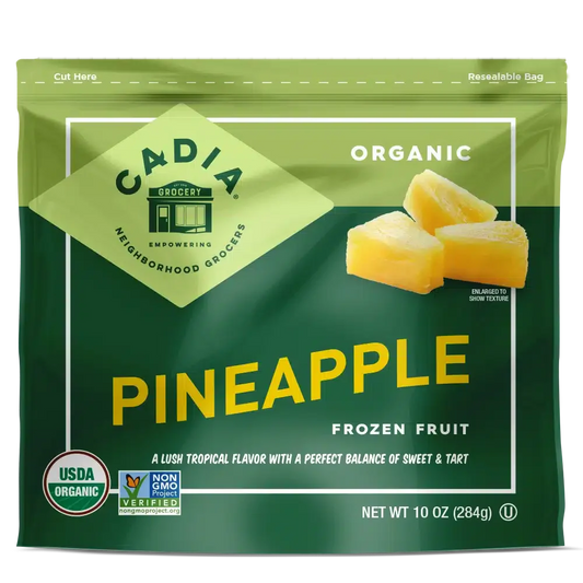 Cadia Everyday Organic Frozen Pineapple, 10 oz