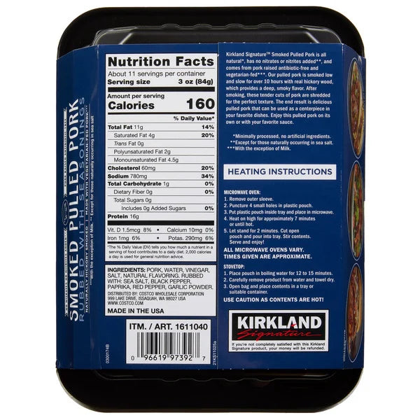 Kirkland Signature ABF Pulled Pork, 32 oz