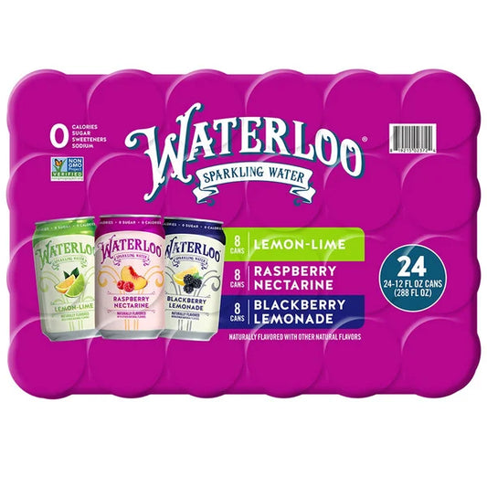 Waterloo Sparkling Variety Pack 24 ct, 12 oz