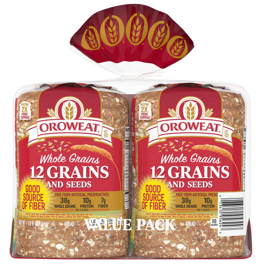 Oroweat 12 Grain Bread, 24 oz, 2 ct