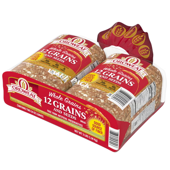 Oroweat 12 Grain Bread, 24 oz, 2 ct
