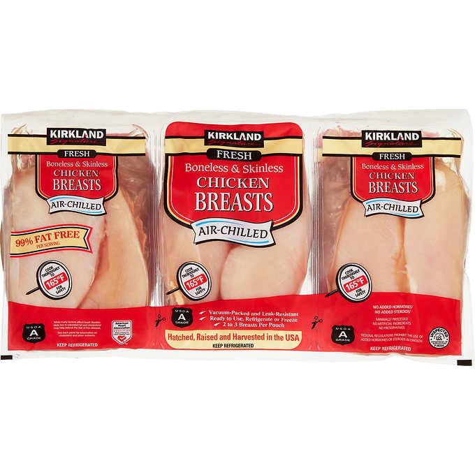 Kirkland Boneless & Skinless Chicken Breasts 6 Pack $3.29/lb