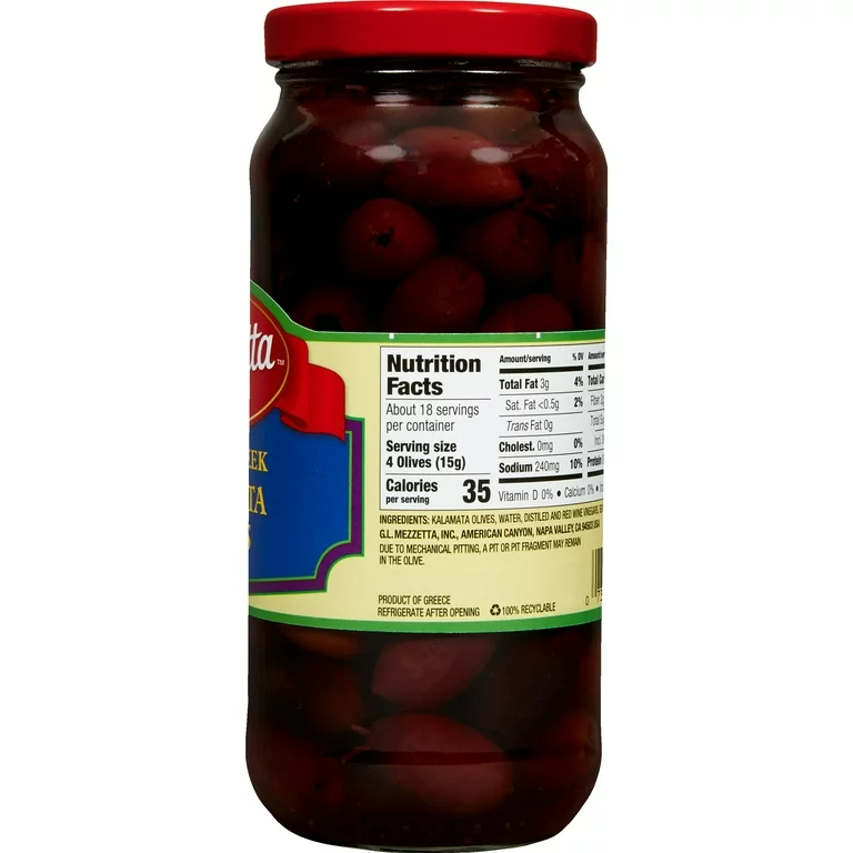 Mezzetta Pitted Greek Kalamata Olives, 9.5 oz