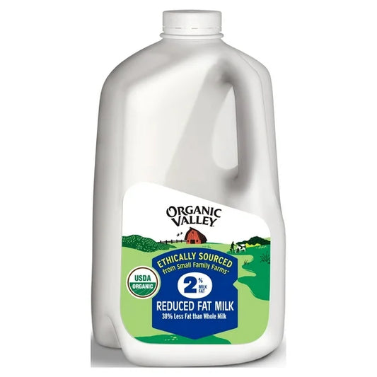 Organic Valley Reduced Fat 2% Milk, Ultra Pasteurized, 1 Gallon
