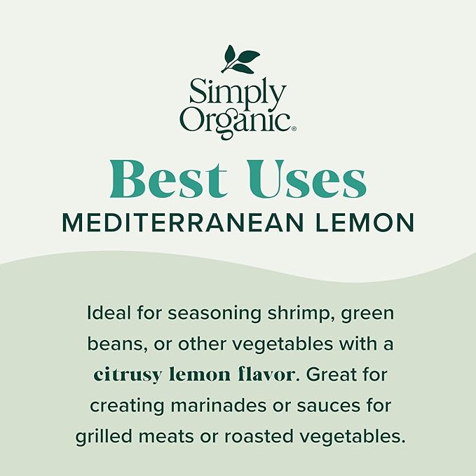 Simply Organic Mediterranean Lime Seasoning Mix, 0.85 oz