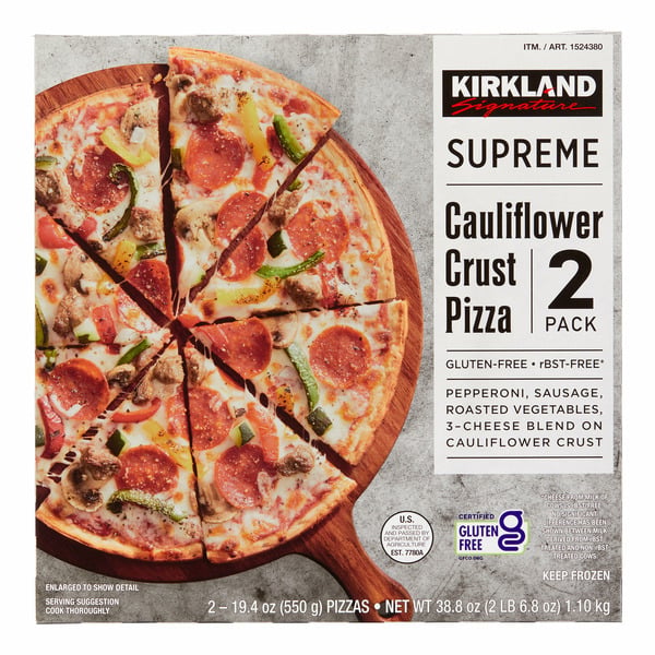 Kirkland Signature Cauliflower Crust Pizza Supreme, 2 ct