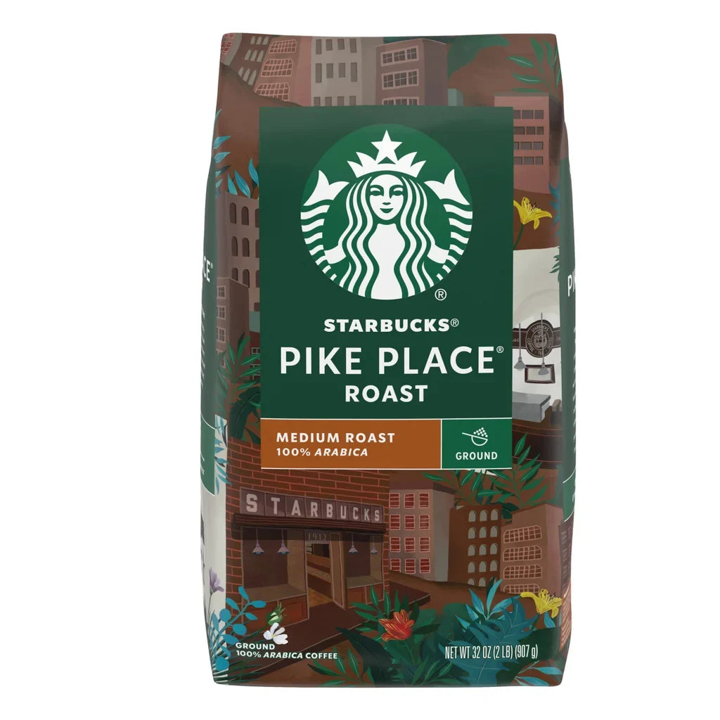 Starbucks Pike Place Roast Coffee, Medum Roast, Ground, 32 oz
