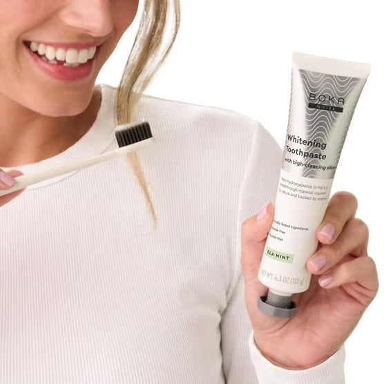 Boka Fluoride-Free Ela Mint Whitening Toothpaste, 4.3 oz, 4-pack
