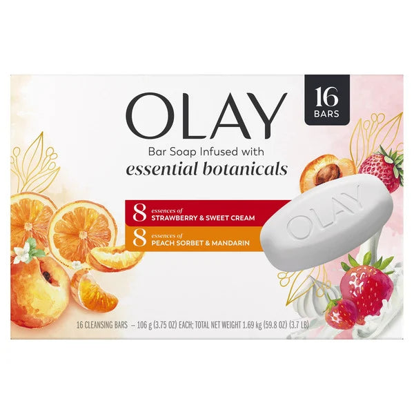 Olay Essential Botanical Bar Soap, 3.75 oz, 16 Bars