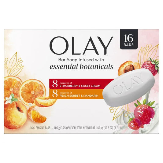 Olay Essential Botanical Bar Soap, 3.75 oz, 16 Bars