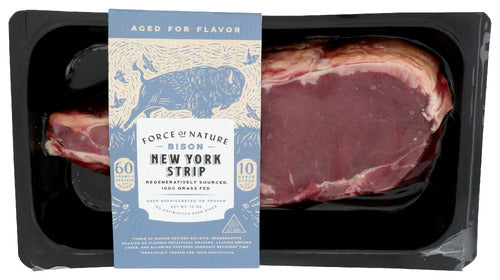 Force of Nature Bison New York Strip, 10 oz